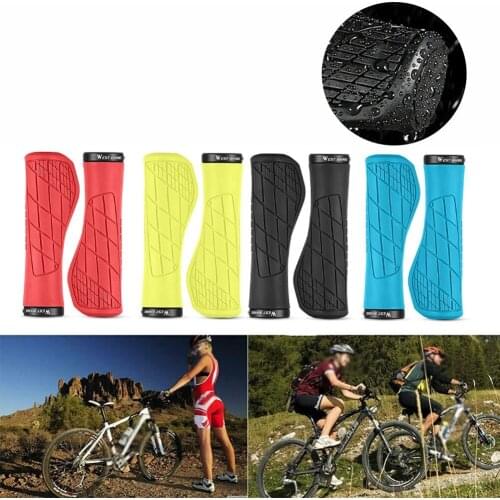 WEST BIKING Ergonomic Mountain Bike Grips MTB Lock On Handlebar Grips Mtb Bicycle Cuffs Anti-Skid Bike Accessories 8 Colors