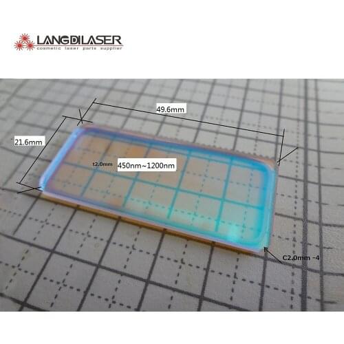 IPL , opt , Optical window LP450nm~1200nm , size : 49.6*21.6*2mm , filters : 450nm~1200nm