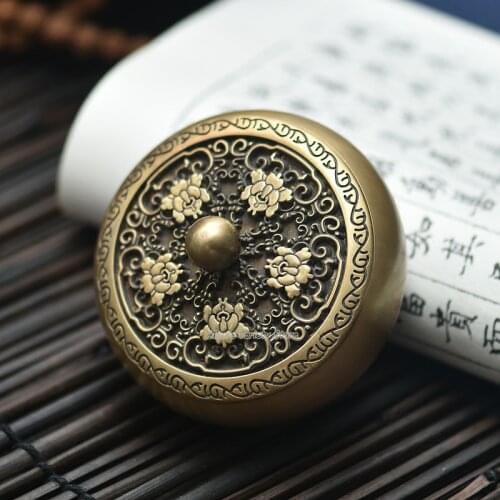 Powder canister box Caddy Jar Metal Brass Copper Coils incense Zinc Alloy Censer Thurible burner Coil Incense burner Incensory