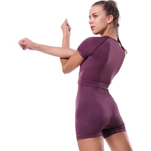 Yoga Sets Women Gym Sports Set Elastic Sports Hight Waist Leggings Sportswear Workout Sets Women Yoga Sets Women Gym Sports Set