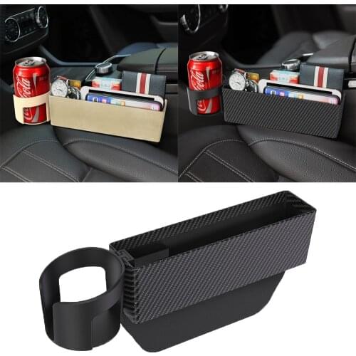 Car Seat Storage Box PU Leather Leak-Proof Car Organizer Storage Case Universal Car Seat Side Gap Container Storage Bag