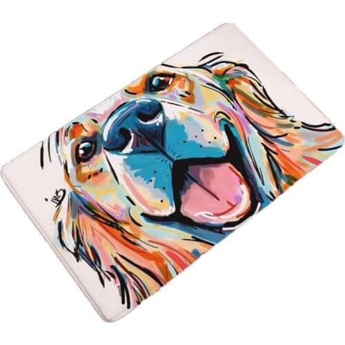 Floor Mats Dog Print Door Mats Hall Rugs Indoor Home Bedroom Kitchen Bathroom Carpet