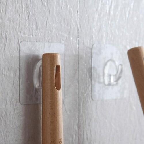 5/10Pcs Reusable Transparent Traceless Wall Hanging Hooks Non-slip Seamless Wall Hook Mandatory Storage