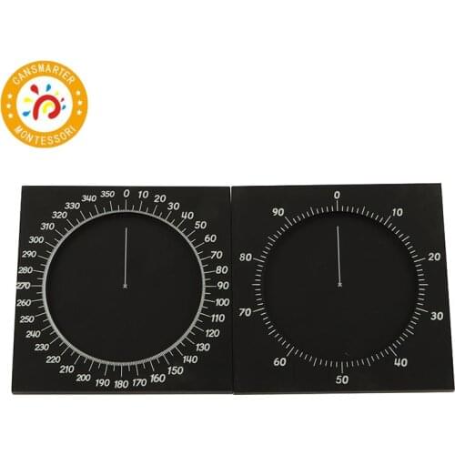 Montessori Material Children Toy Learning Angle Simple Circle Measuring:Device-Degree & Device-Percentage Educational Toy