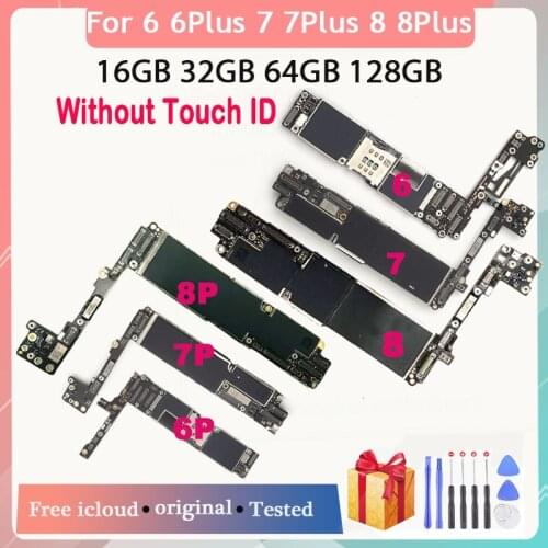 Free iCloud Clean For iPhone 6 7 8 motherboard Original unlocked For iPhone 6plus 7plus 8 Plus logic board Full chips