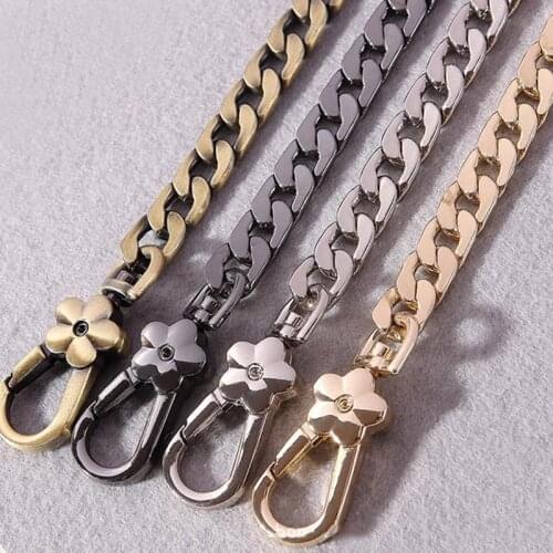DIY Metal Replacement Chain Shoulder Bag Straps Gold, Silver, Gun Black, Brushed Bronze Handbag Purse Handles