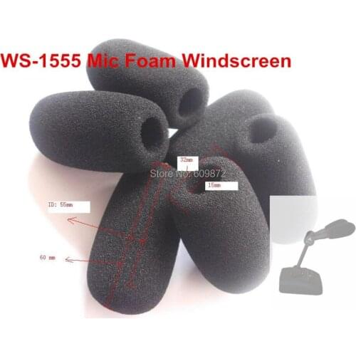 Linhuipad Microphone Foam Windscreens Extral Large Mic Cover 15mm opening & 55mm inner length 100 pcs / lot