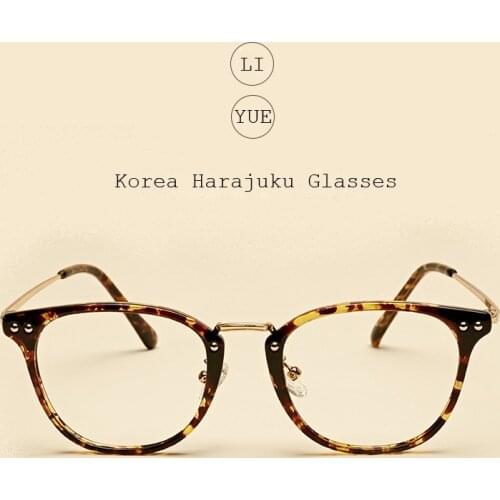 LIYUE vintage optical glasses Round Frame women eyewear Frame myopia eyeglasses men Top quality prescription eyewear Goggles