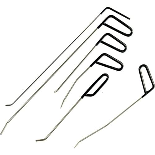 6PCS PDR Rod Tool Kit - Perfect for Door Dings Hail Repair and Dent Removal PDR Hook - Dent Repair Tool Set