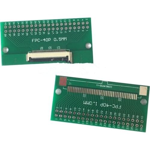 0.50mm Connector one-side weldin FFC/FPC 40P Connector Adapter Plate Flat Cable Socket Adaptor Connector for PCB Board TFT LCD