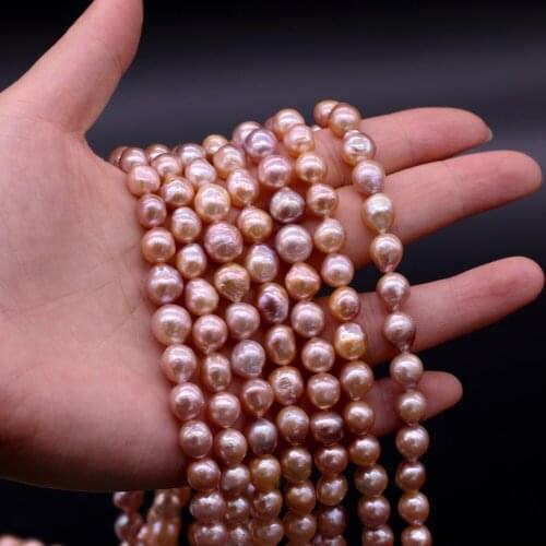 Wholesale 1 Strand Pink-purple Nucleated Pearl Natural Baroque Keshi Pearls Beads DIY Accessories for Necklace Bracelet Jewelry