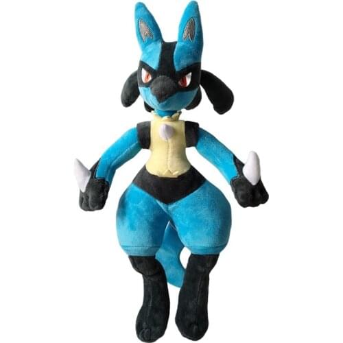 Lucario Original Pokemon Pikachu Series Plush Toy Stuffed Dolls 35cm High Quality Christmas Gifts For Children