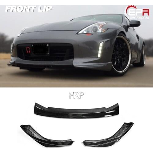 For Nissan 12 Onwards 370Z Z34 Kouki Late Model JDM FRP FiberGlass Front Lip 3Pcs(facelift) Car Accessories Front Bumper Spoiler