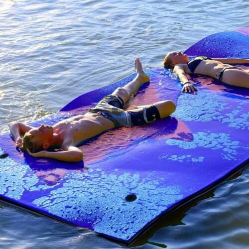 Floating Water Pad Mat Tear-resistant 2-layer XPE Roll-up Floating Island for Pool Lake Ocean