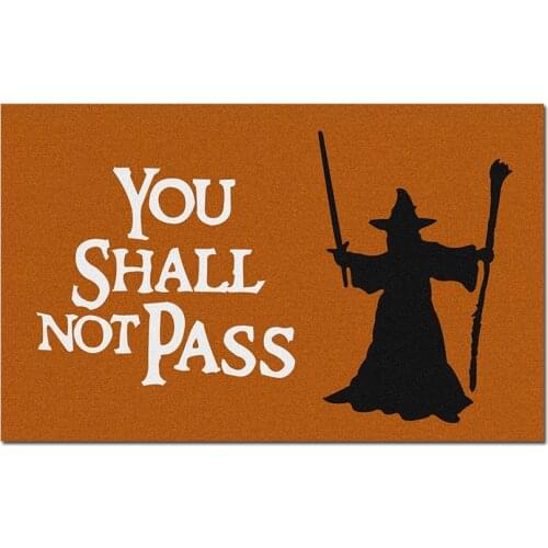 Get Digital Doormat You shall not pass | Carpet Entrance Rug Front Door Welcome Mat | Made from high-quality