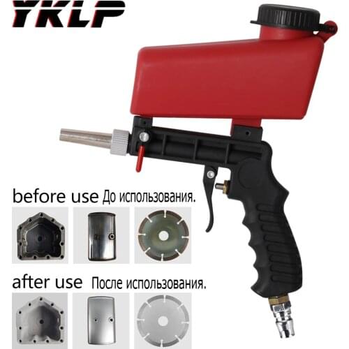 Portable Gravity Pneumatic Sandblasting Guns 90psi Durable Metal Derusting Spray Gun Air Blasting Machine