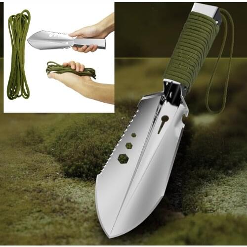 Portable Shovel Trowel Camping Shovel Multi-functional Handy Garden Trowel Steel Metal Detector Garden Potting Tools