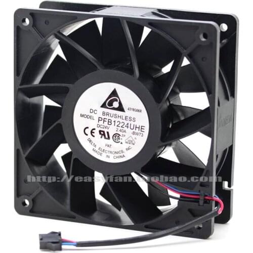 Brand new DELTA PFB1224UHE-8F53 12038 24V 2.40A 12CM high air volume Frequency converter cooling fan