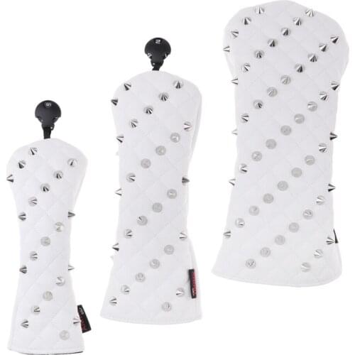 Durable PU Leather Vintage Driver Fairway Woods Headcovers PU Club Head Covers Protector Sleeve