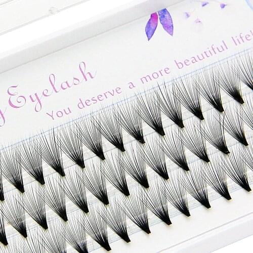 10D/20D Pre-fanned Knot Free Individual Cluster EyeLashes Grafting Professional Makeup Fake False Eyelash Extension Bunche