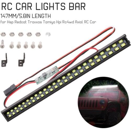 RC LED Lights Bar 48LEDs Light for 1/10 Traxxas TRX4 Trx6 D90 HSP RC 4WD Tamiya Axial SCX10 HPI RC Car DIY