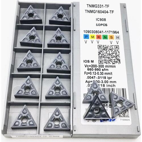 TNMG160404 TF IC907 TNMG160404 TF IC908 turning tool carbide insert TNMG 160404 CNC lathe tool Tokarnyy cutting tool