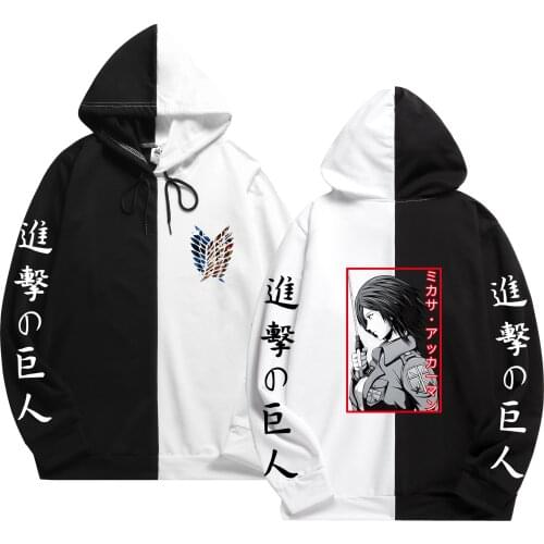 Summer Japan Anime Attack on Titan print Patchwork Thin Hoodie Hoodies Harajuku Streetwear Men Sweatshirt The Sharingan Graphic