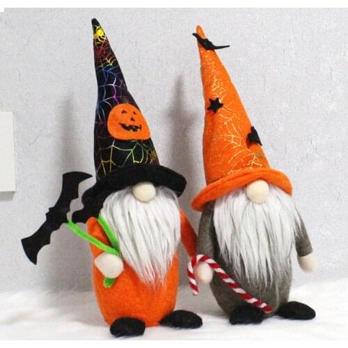 Halloween Gnomes Decoration - Adorable Design Standing Faceless Elf Dwarf Dolls Ornaments for Party Festival Holiday