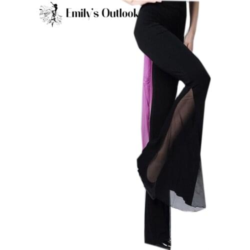 Women Latin Dance Harem Pants Comfortable Modal Professional Ballroom Elastic Trouser With Mesh White Plus Size