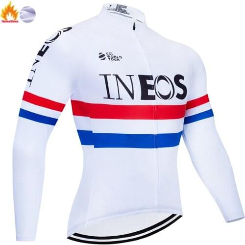 Winter INEOS Thermal Fleece Cycling Jersey Long Sleeve Cycling Clothing Men Cycling Clothing Cycling Jersey Cycling Tops