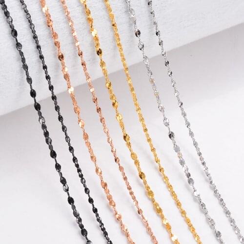 1Pc Width 1.2mm/1.8mm Stainless Steel Tiny Link Chain for Matching Pendants Necklace Chain for DIY Jewelry Making