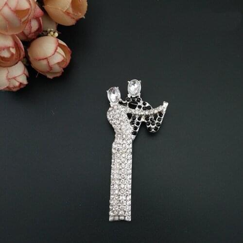 10pc/lot Crystal Social Dancing Women Men Brooch Pins For Shoulder Scarf Clips