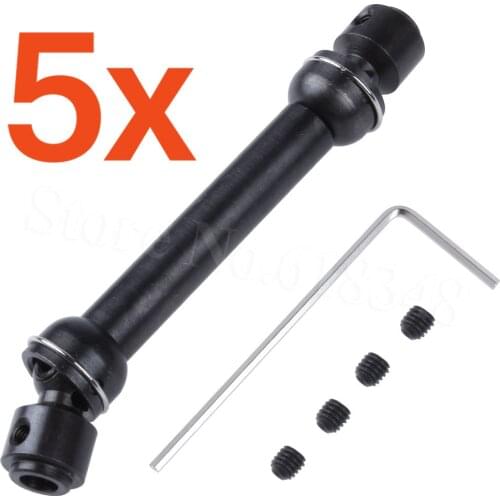 5pcs Heavy Duty Metal Steel Drive Shaft 88mm-113mm / 112mm-152mm For 1/10 RC Crawler Car Axial SCX10 90046 Wraith RC4WD D90