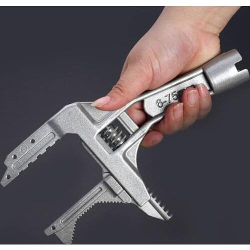 6~75mm Clamping Width Aluminum Alloy Wrench Water Pipes Sink Faucets Repairing Tool Bathroom Repairs Wrench Utility Tool