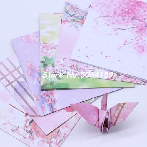 72Pcs Craft Paper Scrapbooking Stamping Handmade Paper Lovers Birthday Origami 145x145mm Double Sided Printing Kraft Papers