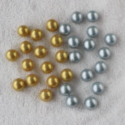 Free shipping 50pcs/lot 1.6cm 16mm Silver and Gold color mixed opaque glass ball marbles glass bead piece Filial bead