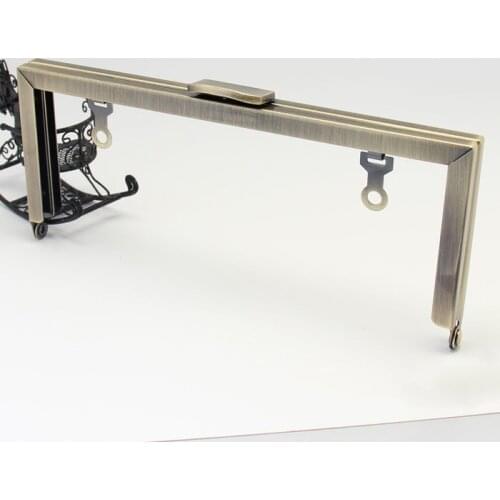 No hole screw purse frame Clasp 18x7.5CM square antique brass DIY Kiss lock bag coin purse Hardware accessories