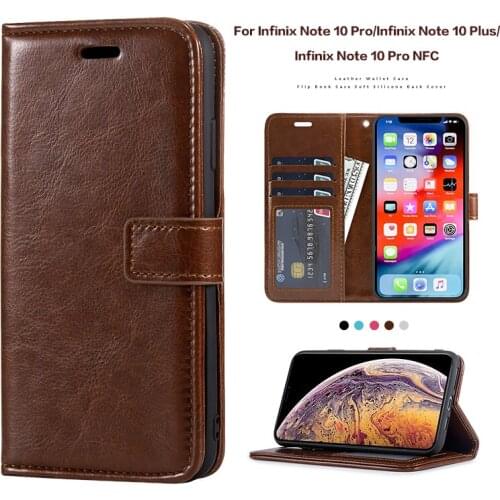 PU Leather Flip Case For Infinix Note 10 Pro NFC Silicone Photo Frame Case Wallet Cover For Infinix Note 10 Plus Business Case