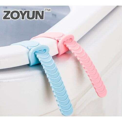 Portable Silicone Toilet Seat Handle Lifter Bath Seat Cover Avoid Touching Hygienic Toilet lid Device Bathroom Accessories Tool