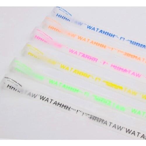 Coolstring 15mm Shoe Accessories Silk Screen Printing Universal PVC Laces Swimming Pant Cord Matte Transparent Ropes For Kids