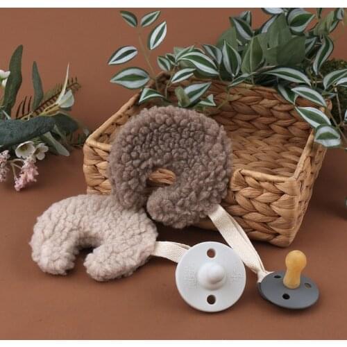 Baby Pacifier Chain Pendant Soft Cotton Plush Moon Soother Dummy Nipple Holder Newborn Infants Teething Nursing Toys Shower Gift