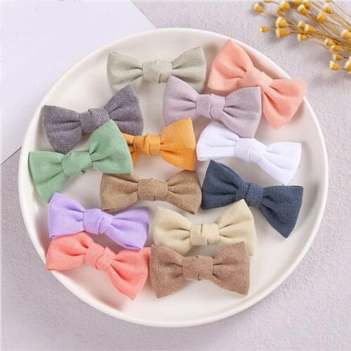 Girls Bows Hair Clips Baby Solid Soft Hairpins Summer Colorful Children Hairgrips Kids Lovely Hair Accessories Photo Props