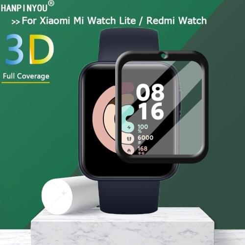 For Xiaomi Mi Watch Lite Redmi Watch GPS SmartWatch Full Cover 3D Curved Plating Soft PMMA PET Film Screen Protector -Not Glass
