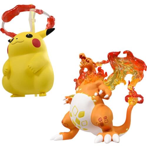 Takara Tomy Pokemon Sword Shield Super Pikachu Charizard Action Figure Toys Big Pocket Monsters Anime Figure Model Collectibles