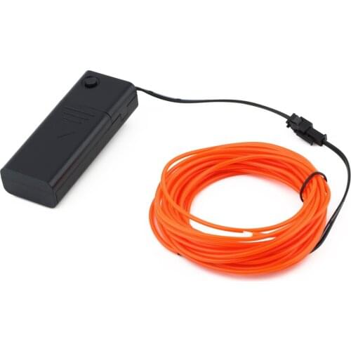 Flexible EL Wire Neon Light 3 Meters For Dance Party Car Decor With Controller Waterproof Car Vehicle Shoes LED Light