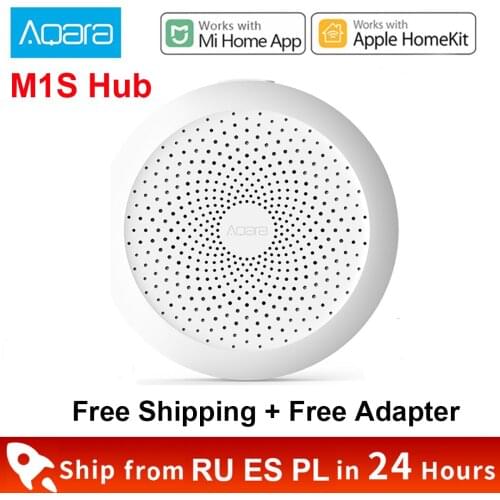 Xiaomi Smart Multifunctional Gateway 3 Bluetooth Zigbee WiFi Remote Control RGB Radio Home Security Device Support Apple Homekit