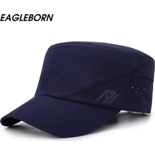 EAGLEBORN Promotion Summer Spring Men Women Military Hat Cap Quick Drying Military Cap Men Breathable Military Patrol Flat Hat