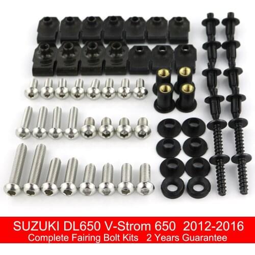 For Suzuki DL650 Vstorm 650 2012 2013 2014 2015 2016 Motor Complete Full Fairing Bolts Kit Clips Speed Nuts Covering Boltse