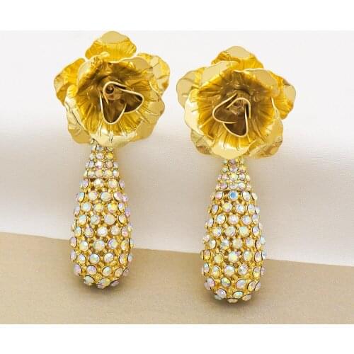 Fashion Jewelry African Statement Drop Earrings For Women Dangle Hanging Earring High Quality Earings For Wedding Jewellery