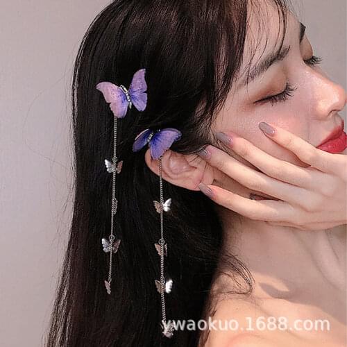 Korean hair accessories butterfly hair clip side clip girl women alloy hair clip side clip